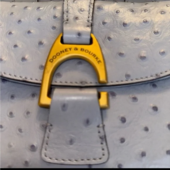 Dooney & Bourke Naomi Emerson Ostrich Satchel in Glacier Blue - Picture 9 of 12